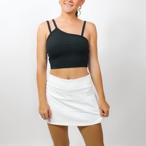 Strappy Black Crop Top