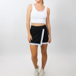 White Cropped Ribbed Tank