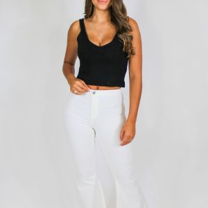 Cozy Knit Tank - Black