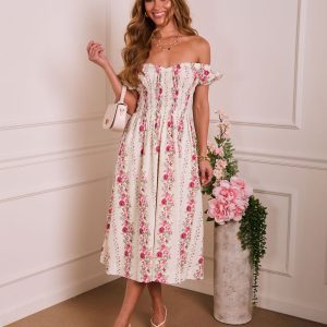 Rose Bound Floral Midi Dress