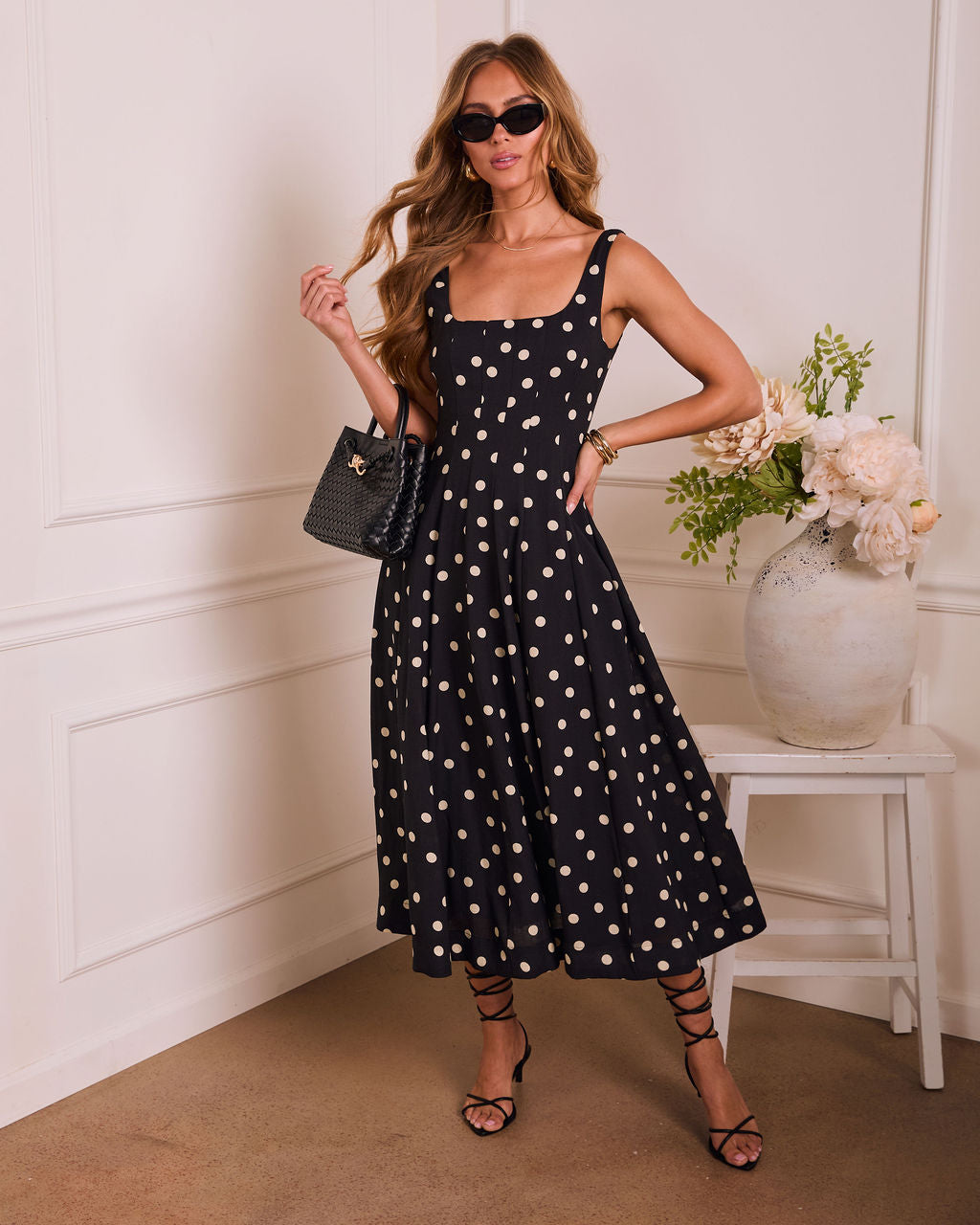 Subtle Allure Polka Dot Maxi Dress - Image 5