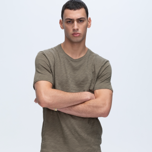 Slub Jersey Crew Neck Tee - Army