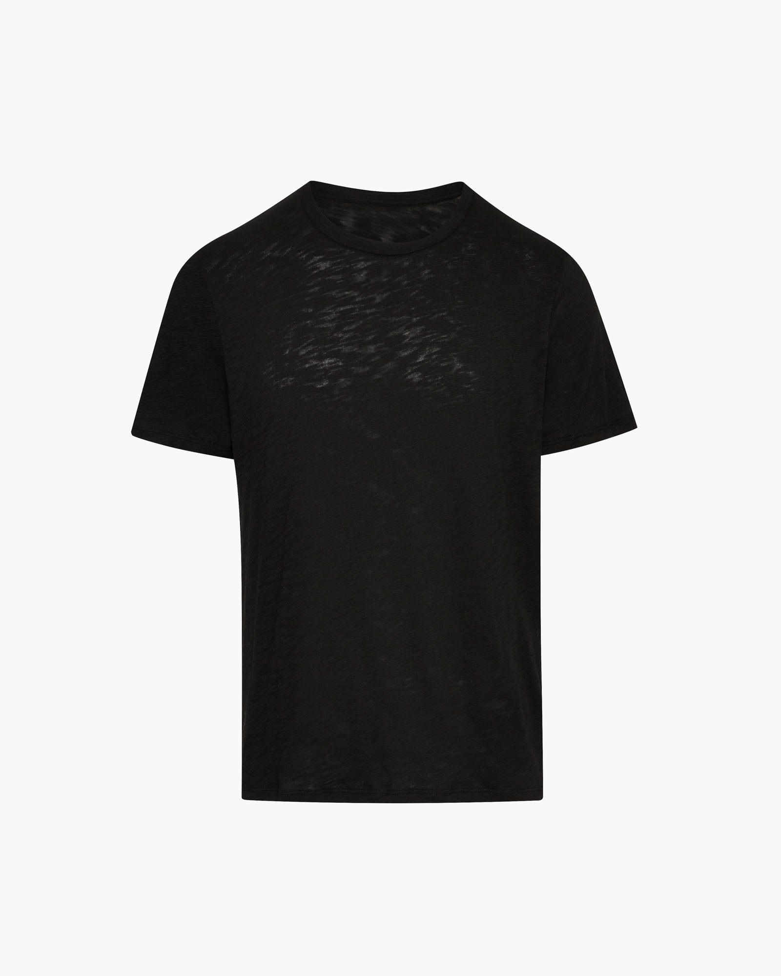 Slub Jersey Crew Neck Tee - Black - Image 7