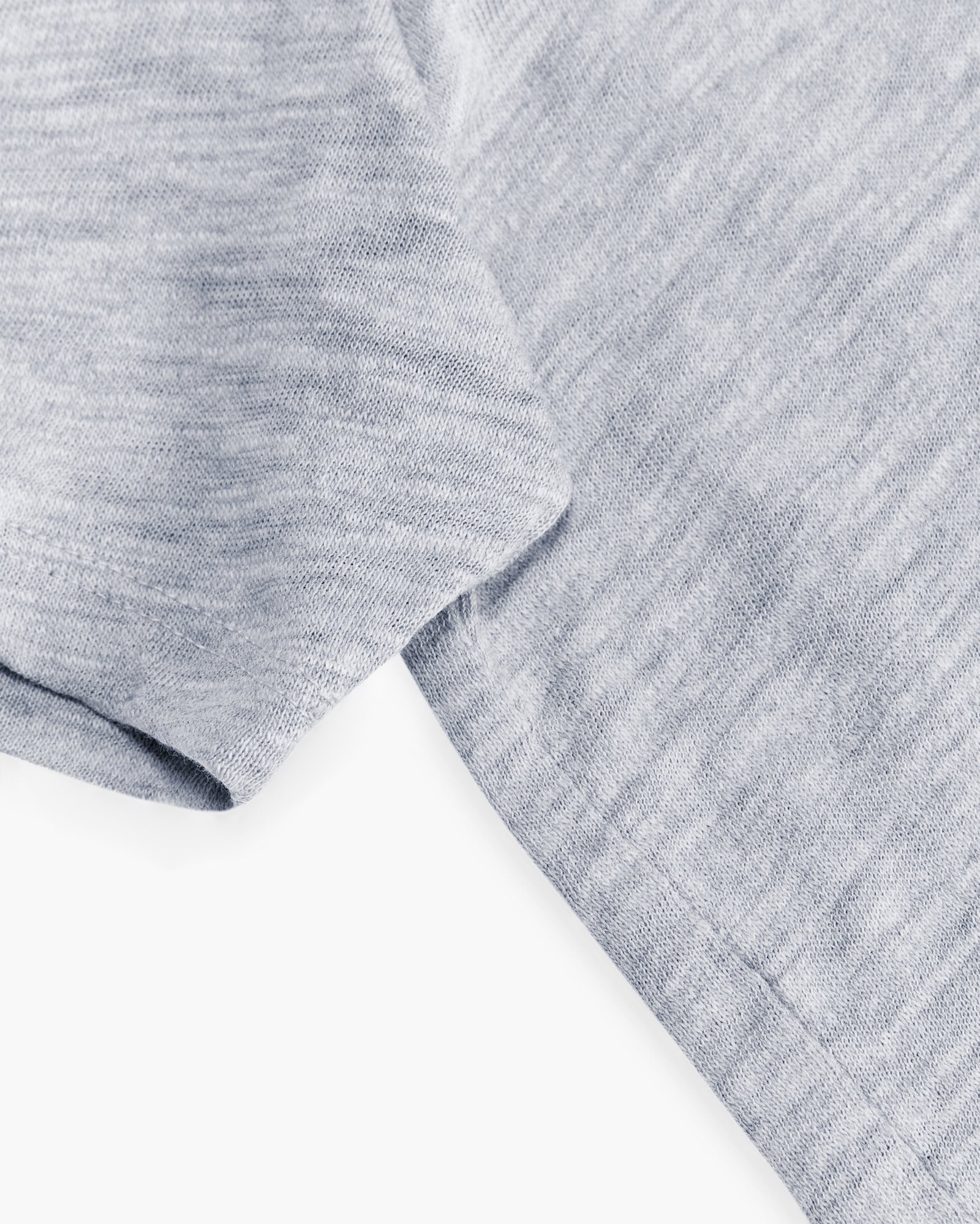 Slub Jersey Crew Neck Tee - Heather Grey - Image 7