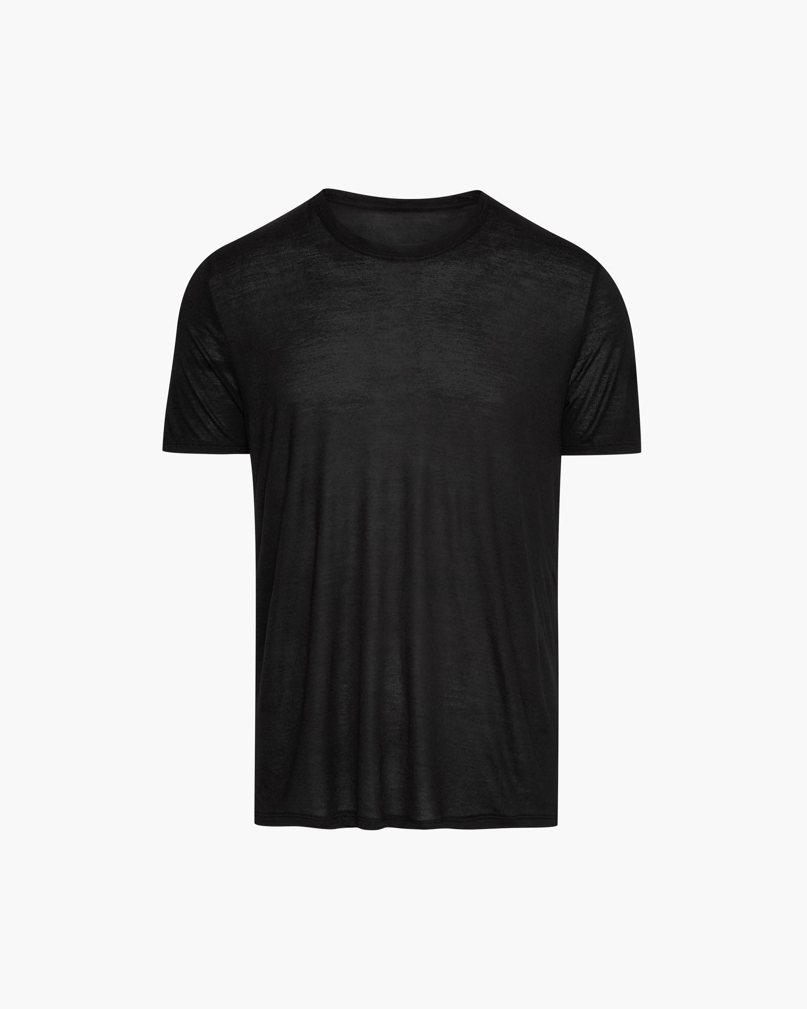 Modal Jersey Crew Neck Tee - Black - Image 6