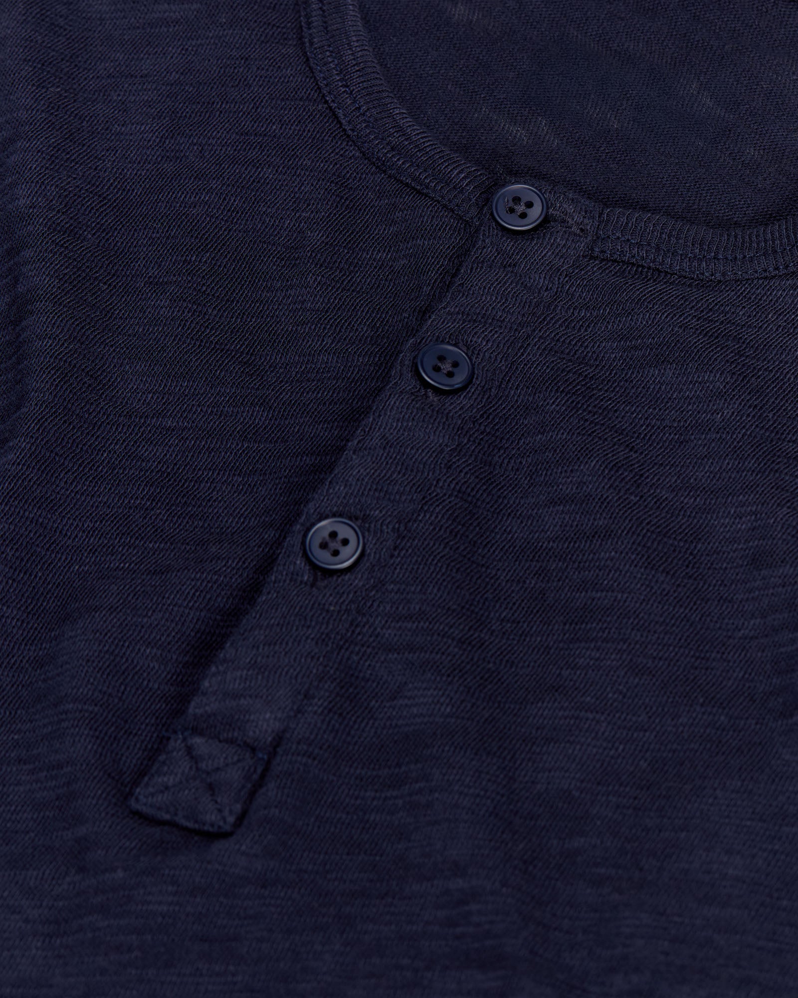 Slub Jersey Destroyed Wash Henley - Midnight - Image 7