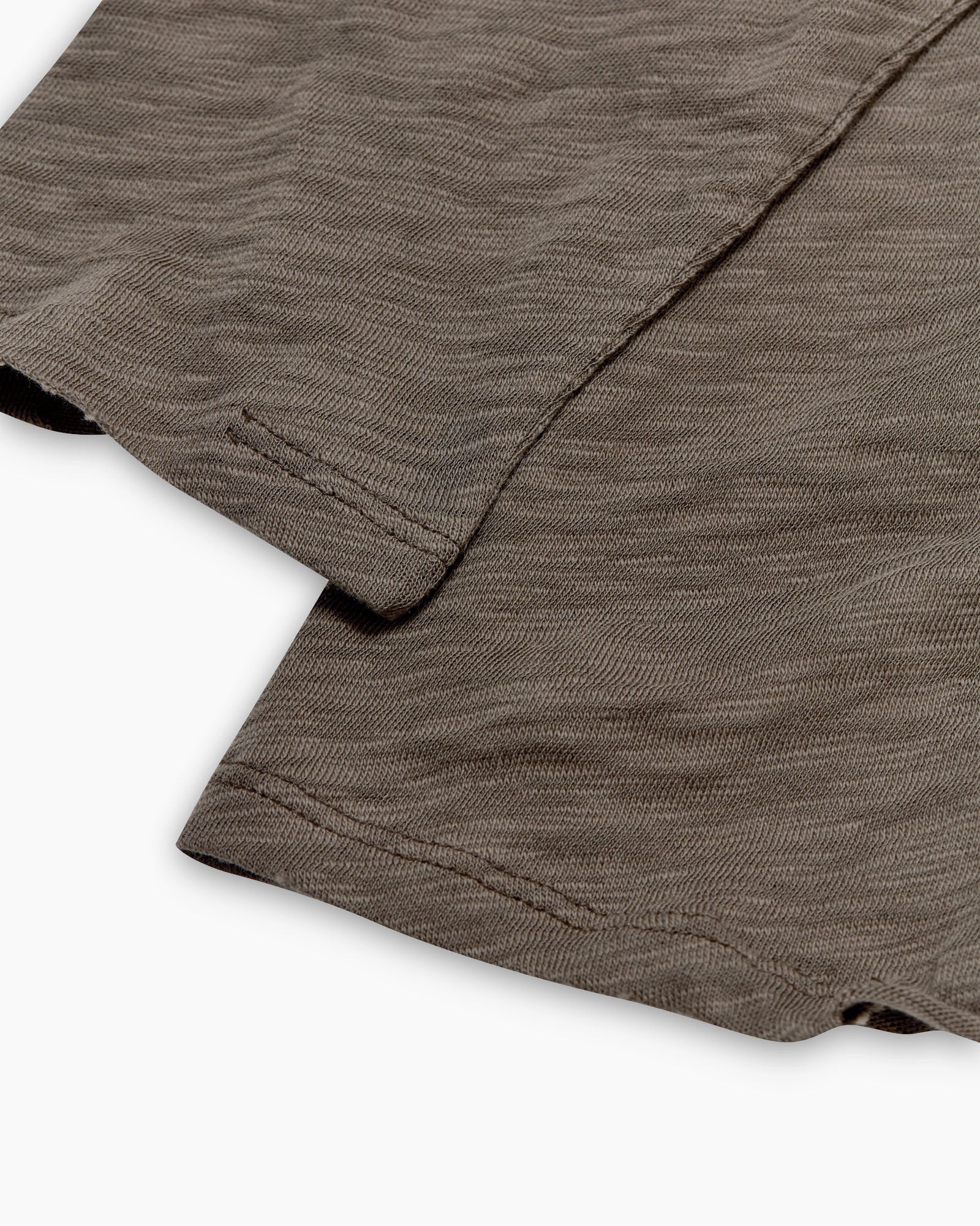 Slub Jersey Long Sleeve Destroyed Wash Tee - Army - Image 7