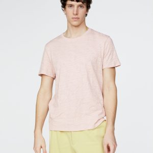 Slub Jersey Crew Neck Tee - Faded Rose