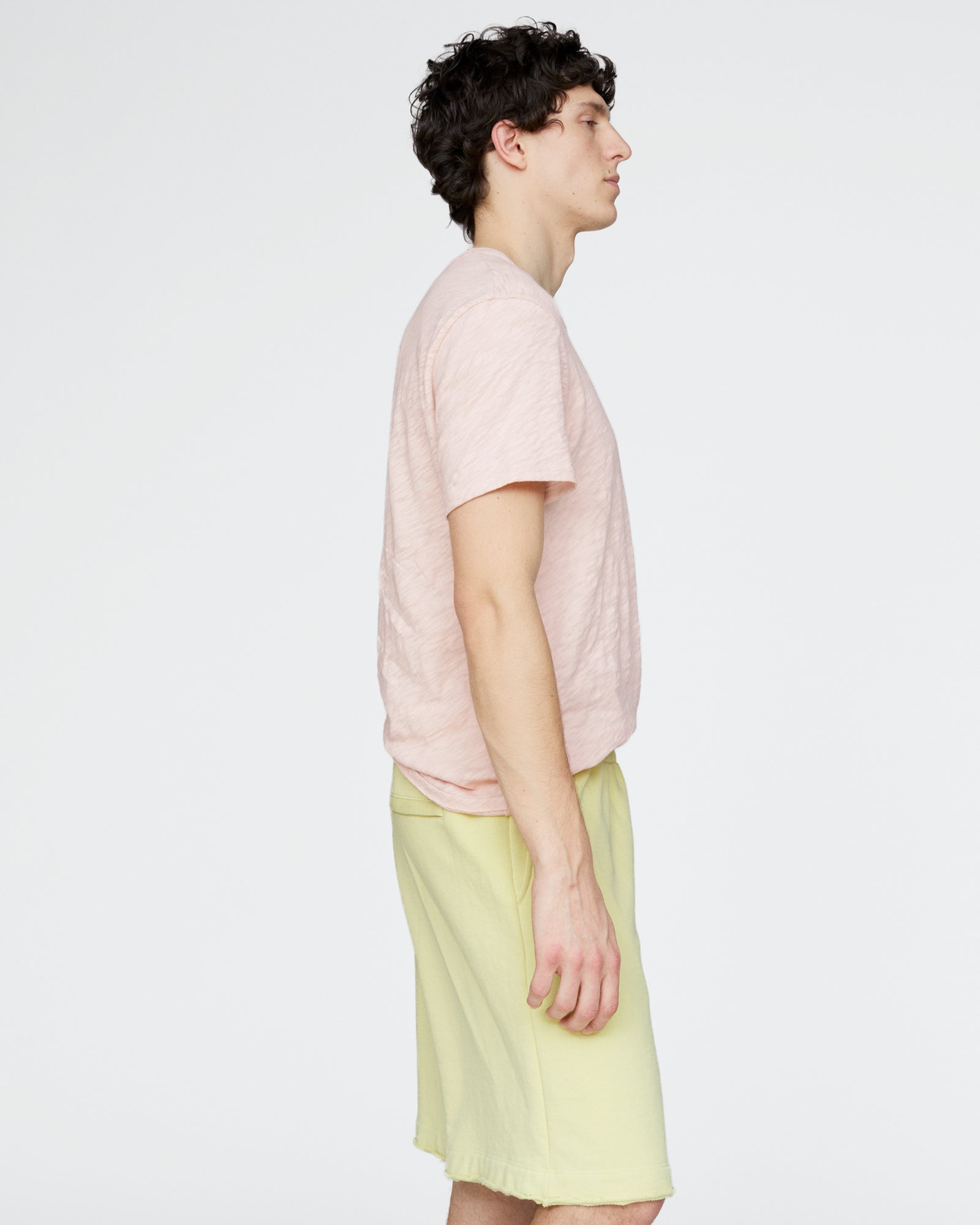 Slub Jersey Crew Neck Tee - Faded Rose - Image 3