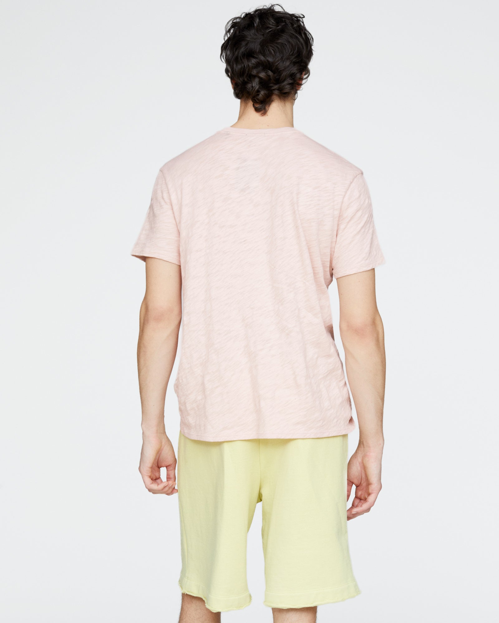 Slub Jersey Crew Neck Tee - Faded Rose - Image 4