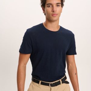 Slub Jersey Crew Neck Tee - Midnight