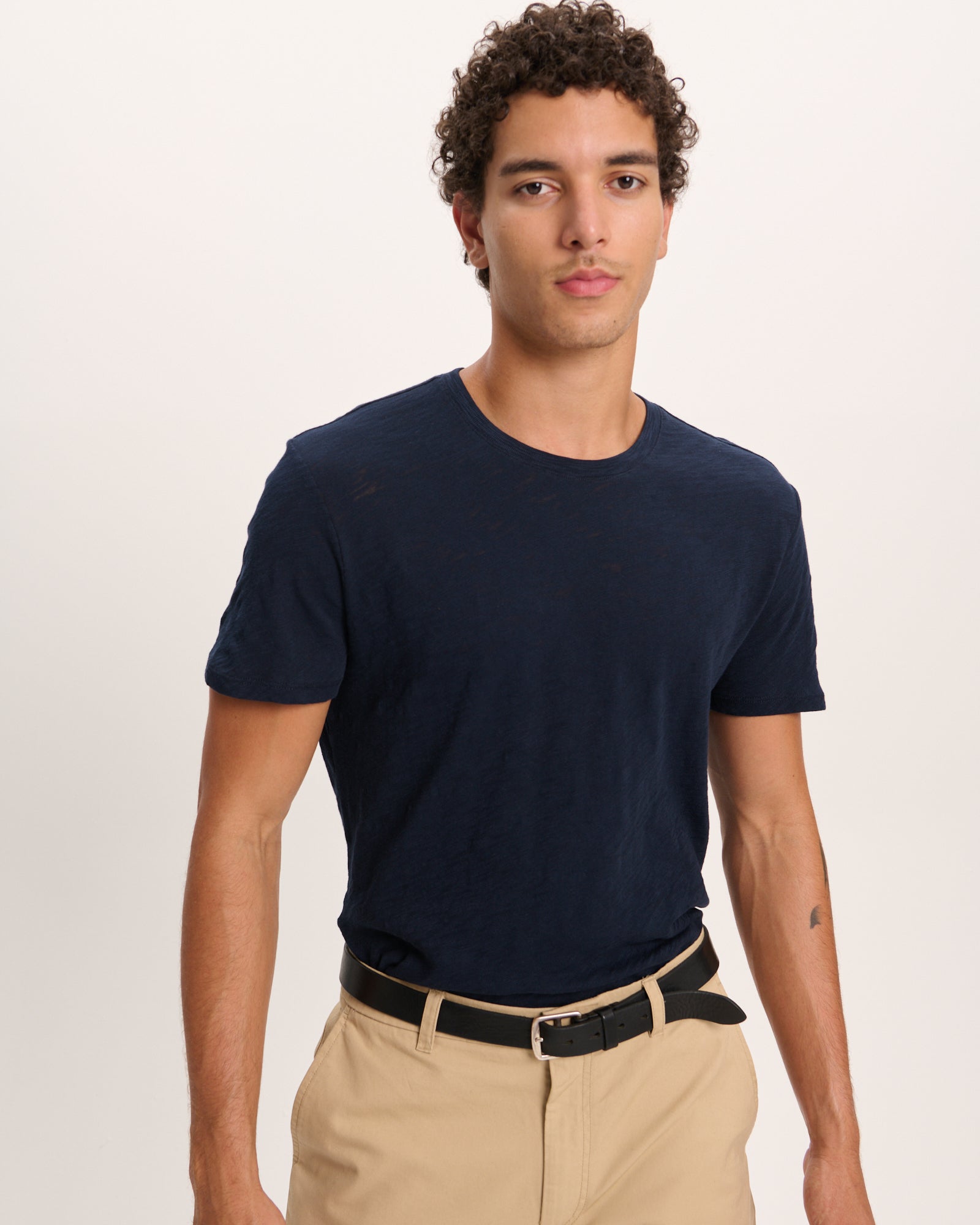 Slub Jersey Crew Neck Tee - Midnight