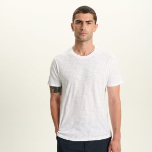 Slub Jersey Crew Neck Tee - White