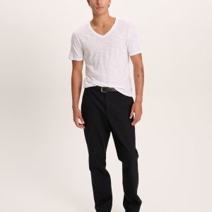 Slub Jersey V-Neck Tee - White