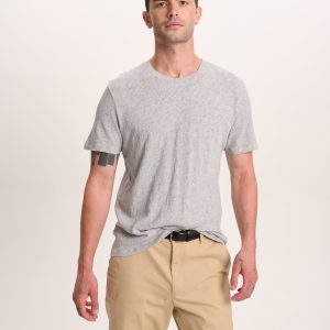 Slub Jersey Crew Neck Tee - Heather Grey