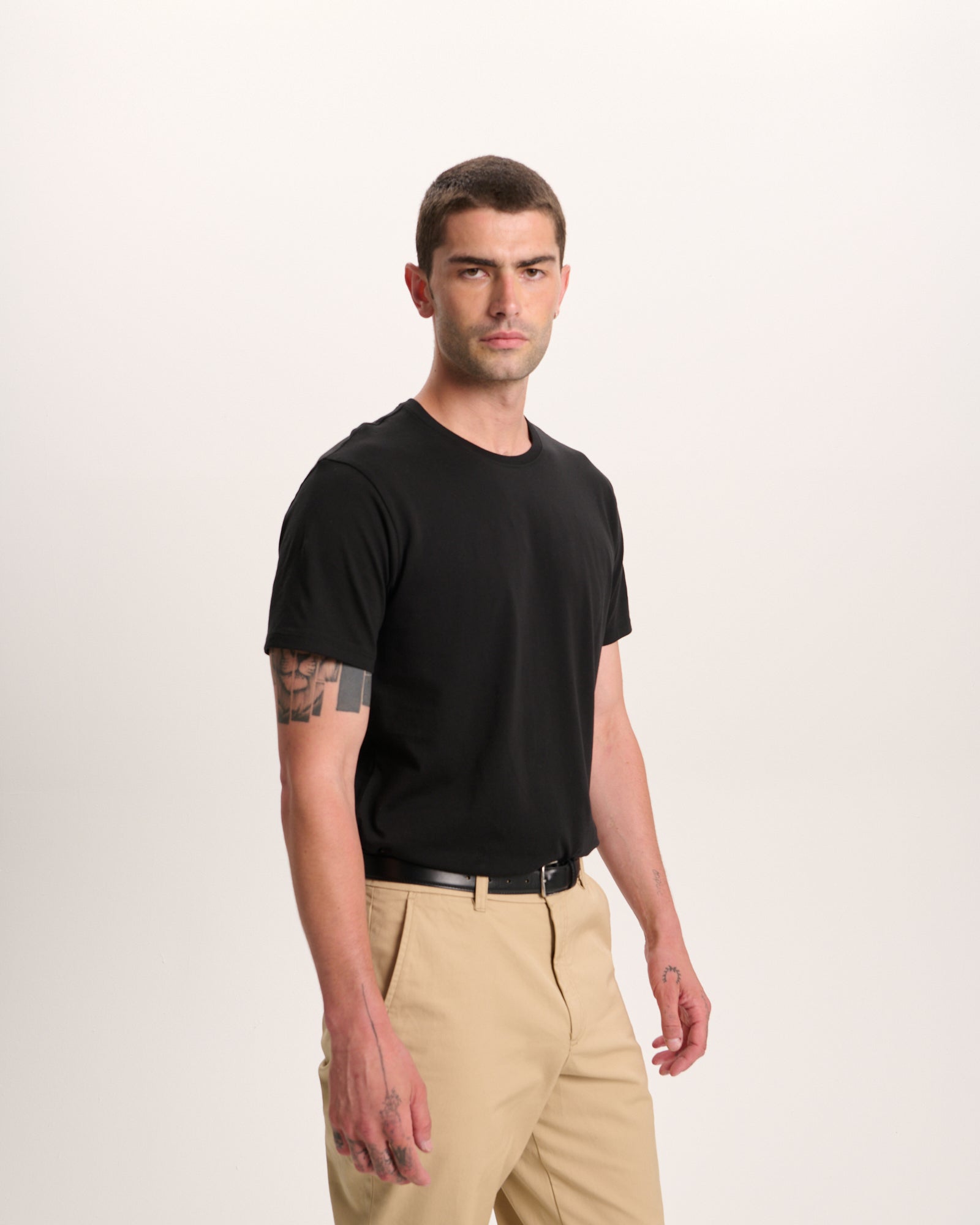 Classic Jersey Crew Neck Tee - Black - Image 2