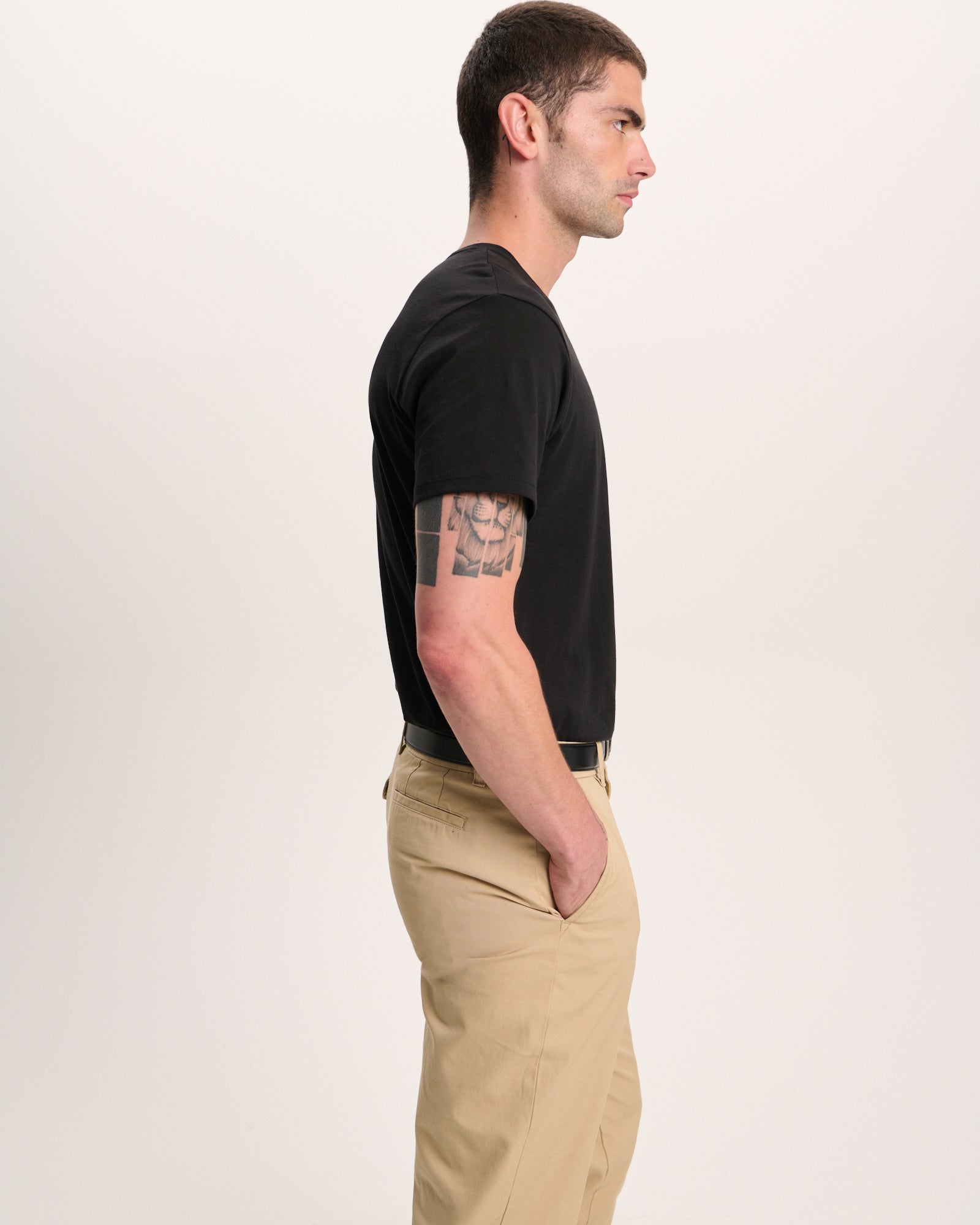 Classic Jersey Crew Neck Tee - Black - Image 5