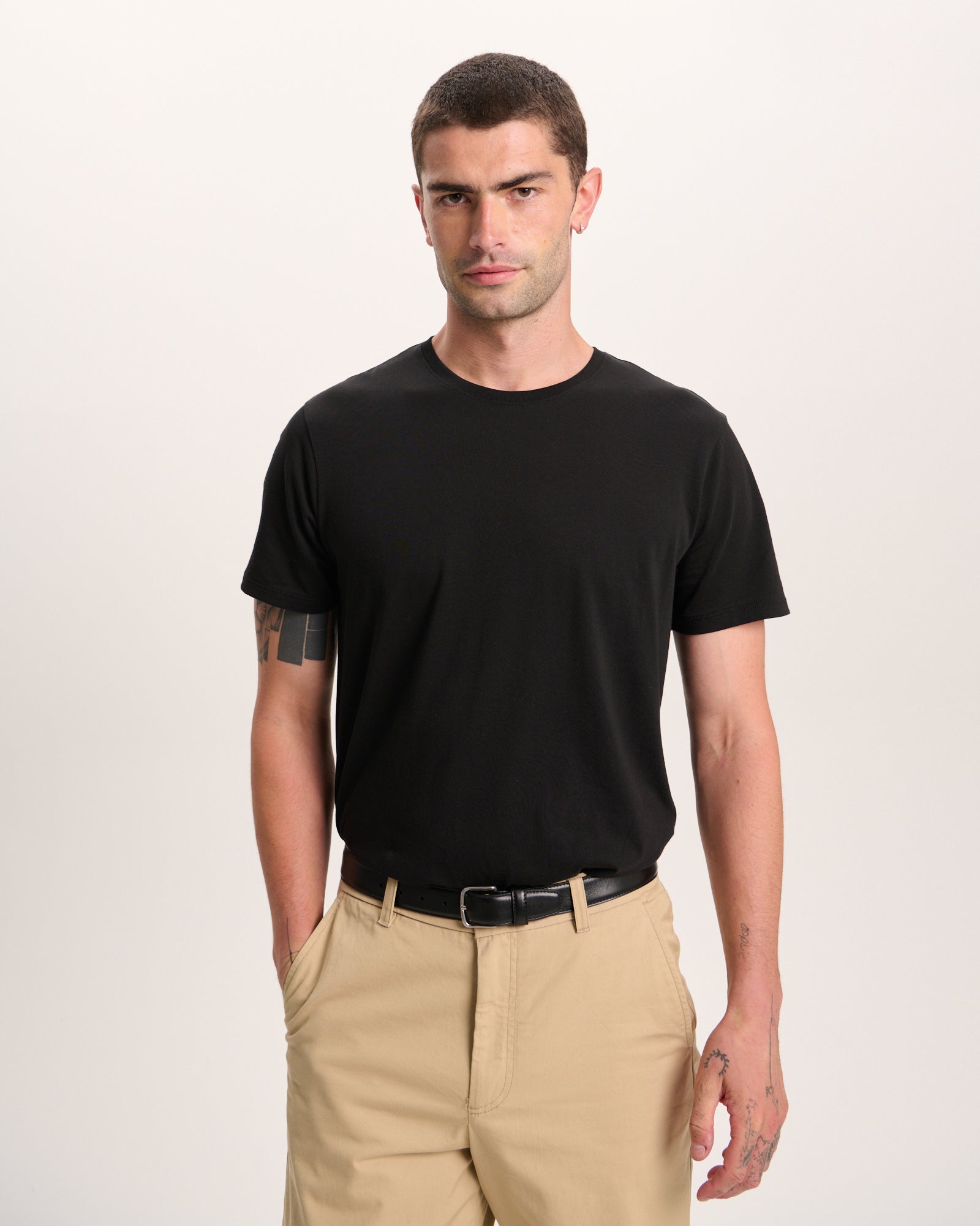 Classic Jersey Crew Neck Tee - Black
