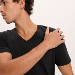 Classic Jersey V-Neck Tee - Black