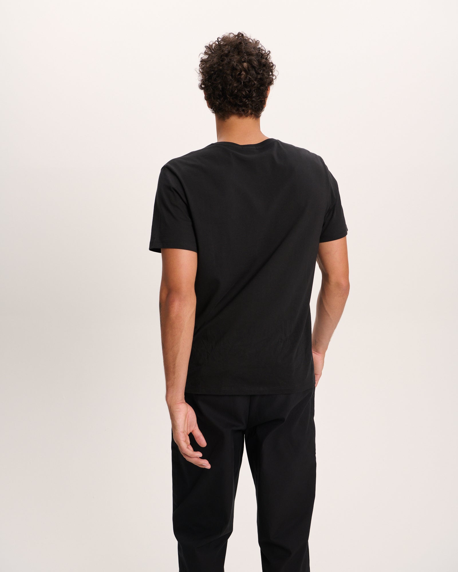 Classic Jersey V-Neck Tee - Black - Image 2