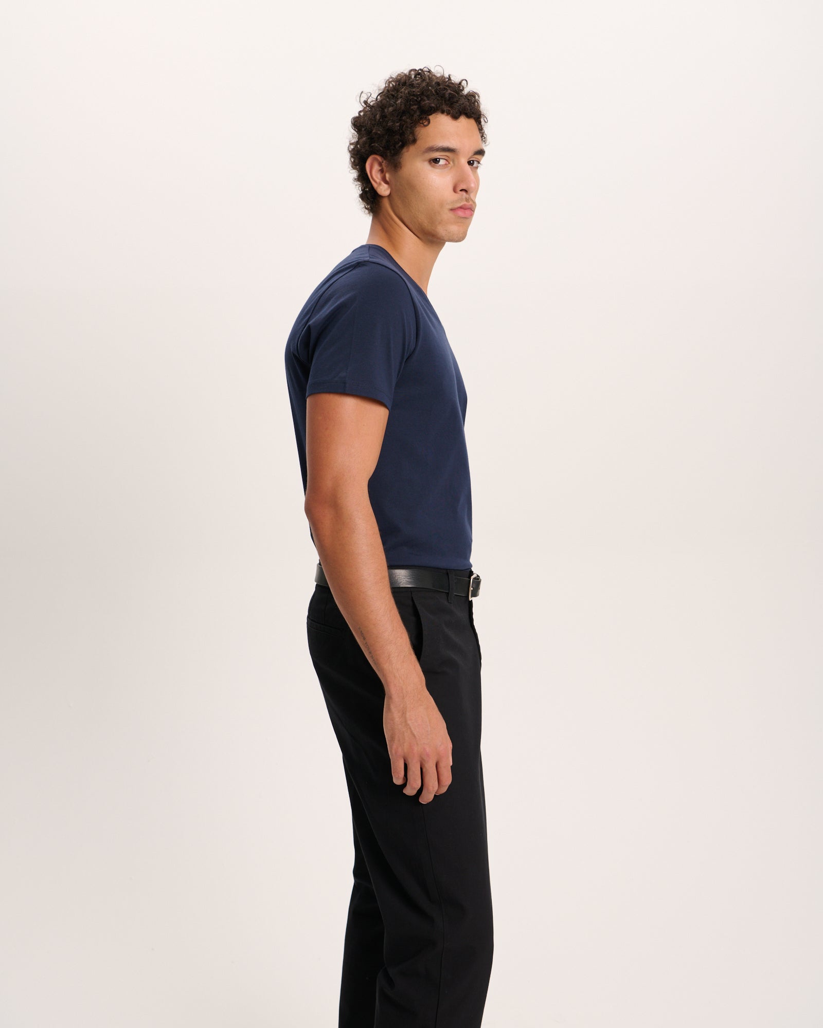 Classic Jersey V-Neck Tee - Midnight - Image 2