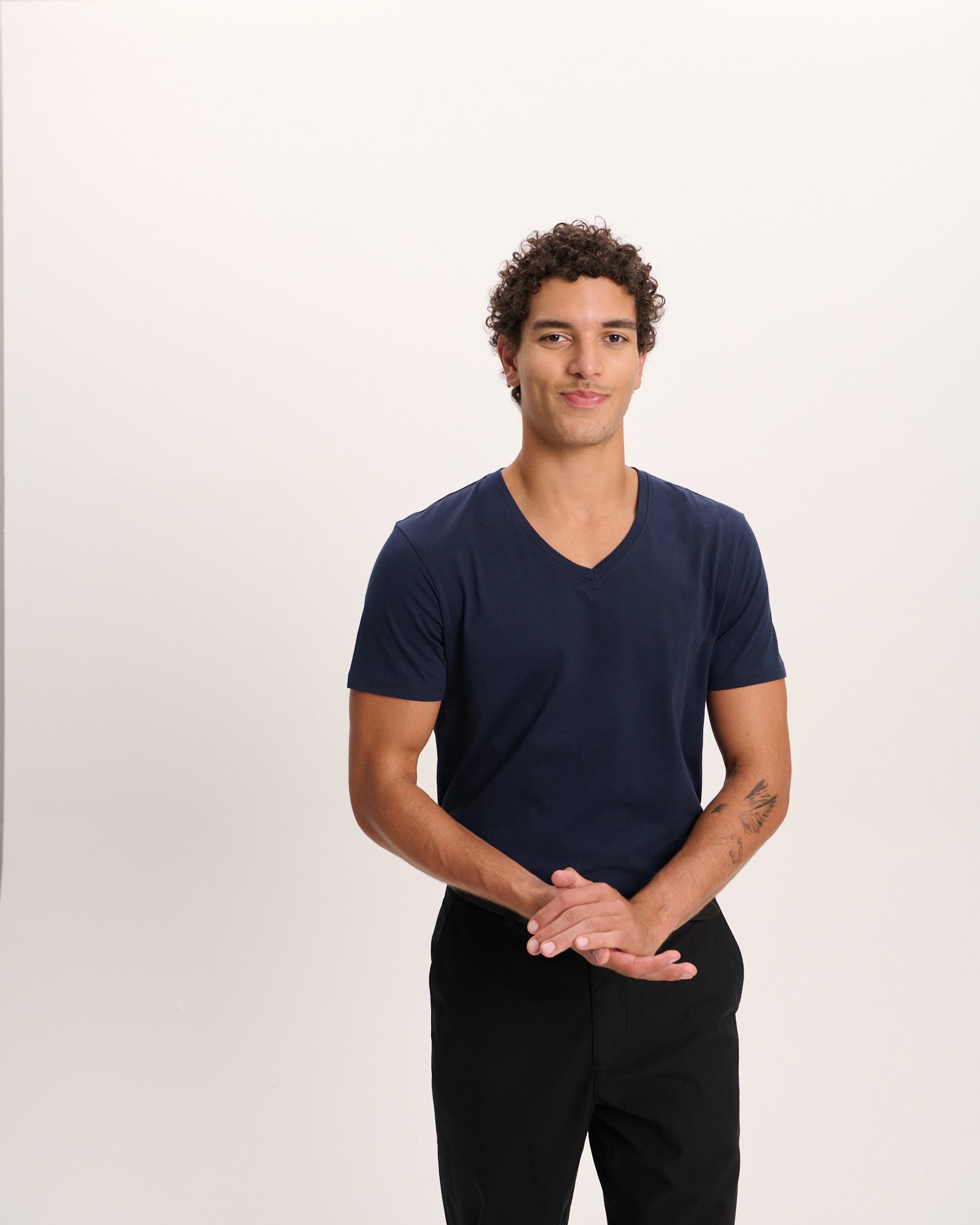 Classic Jersey V-Neck Tee - Midnight