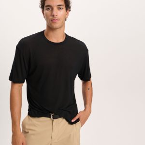 Modal Jersey Crew Neck Tee - Black