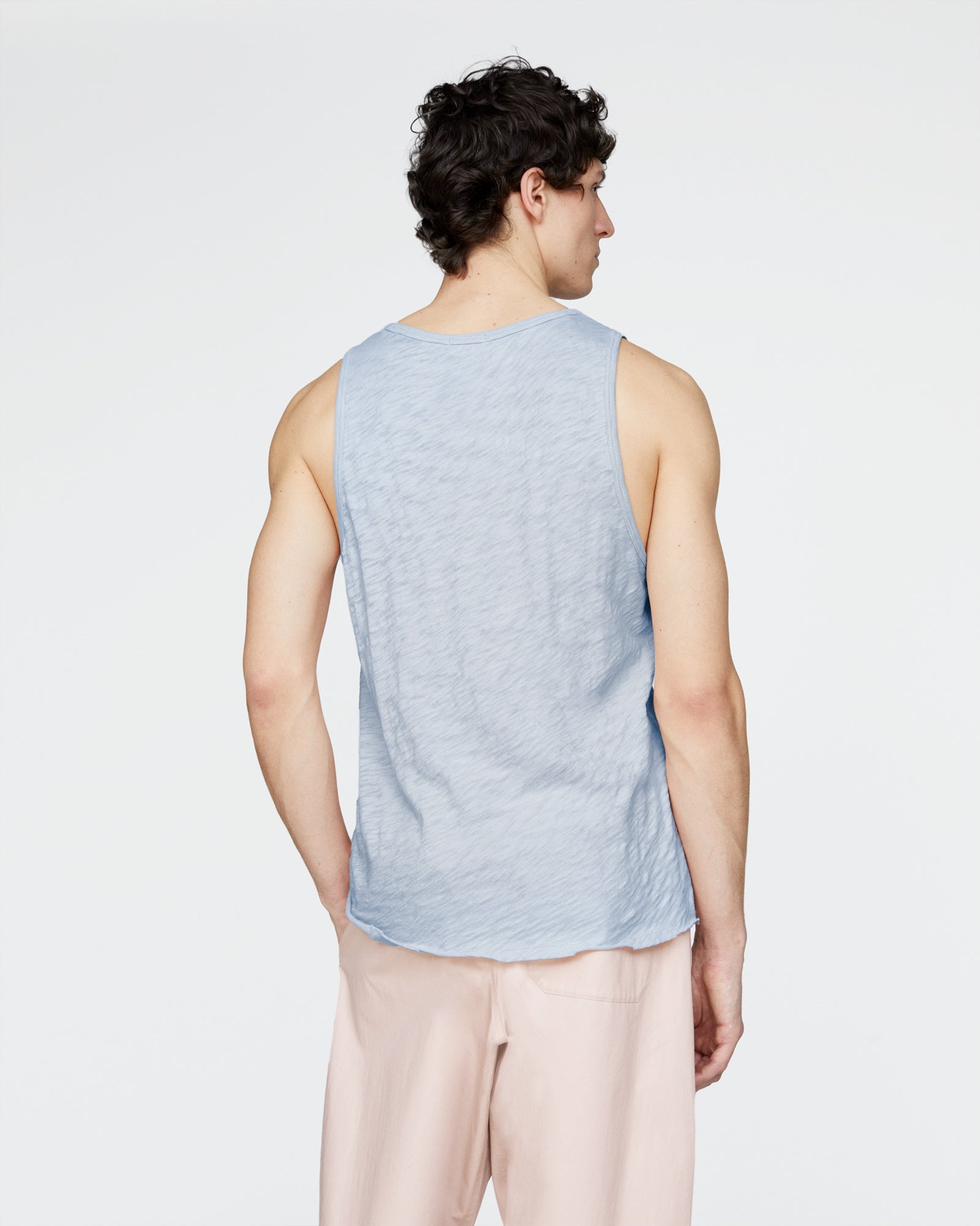 Slub Jersey Destroyed Tank - Cool Water - Image 5