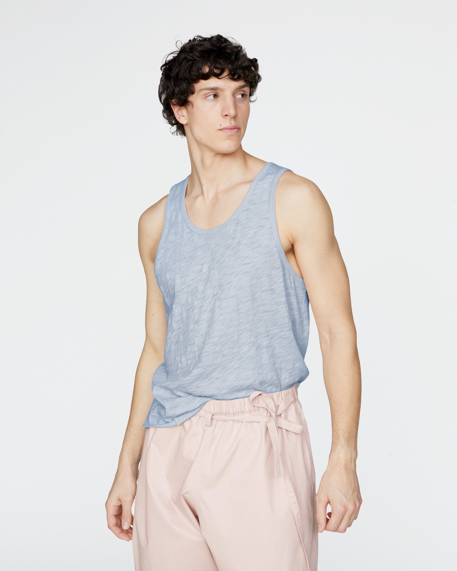 Slub Jersey Destroyed Tank - Cool Water - Image 3