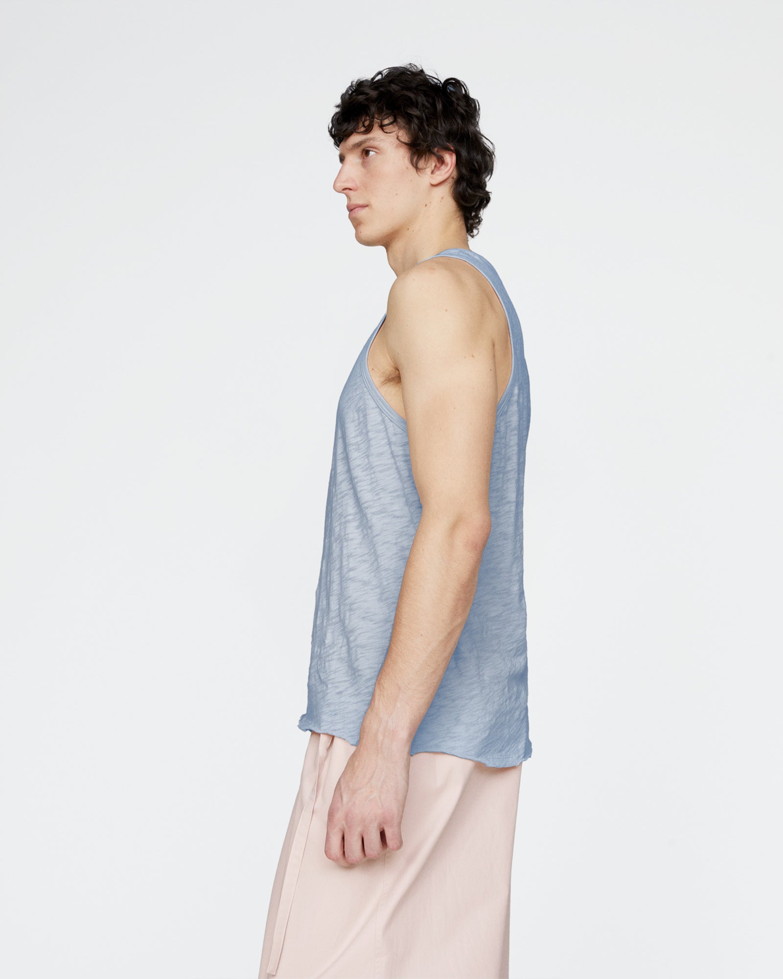 Slub Jersey Destroyed Tank - Cool Water - Image 4