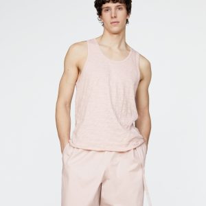 Slub Jersey Destroyed Tank - Faded Rose