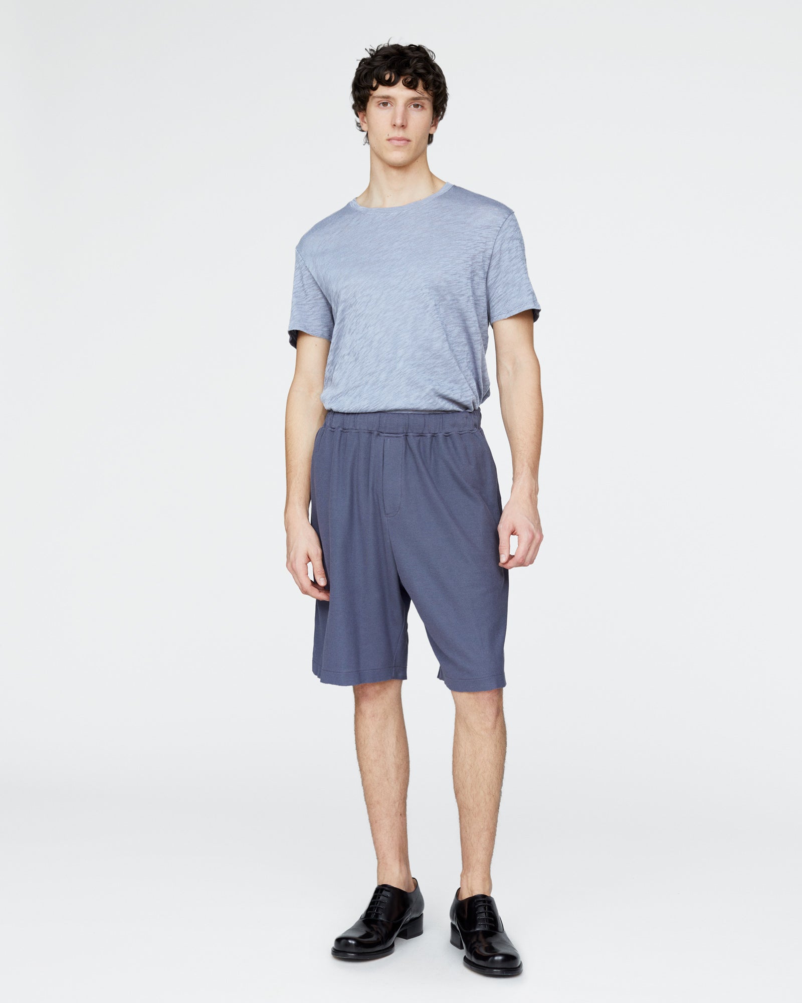 Slub Jersey Crew Neck Tee - Cool Water - Image 2