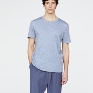 Slub Jersey Crew Neck Tee - Cool Water