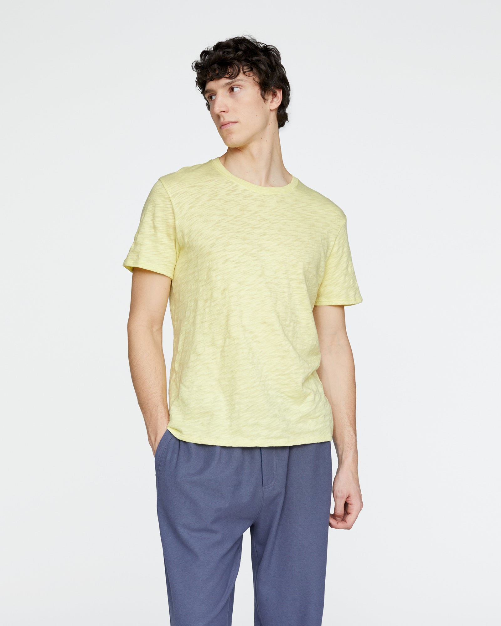 Slub Jersey Crew Neck Tee - Mellow Yellow