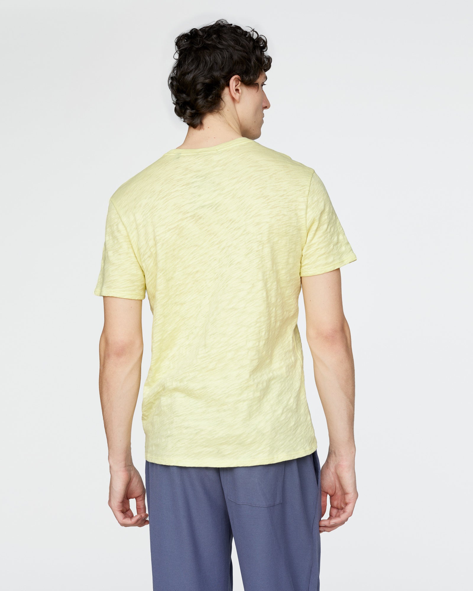 Slub Jersey Crew Neck Tee - Mellow Yellow - Image 3