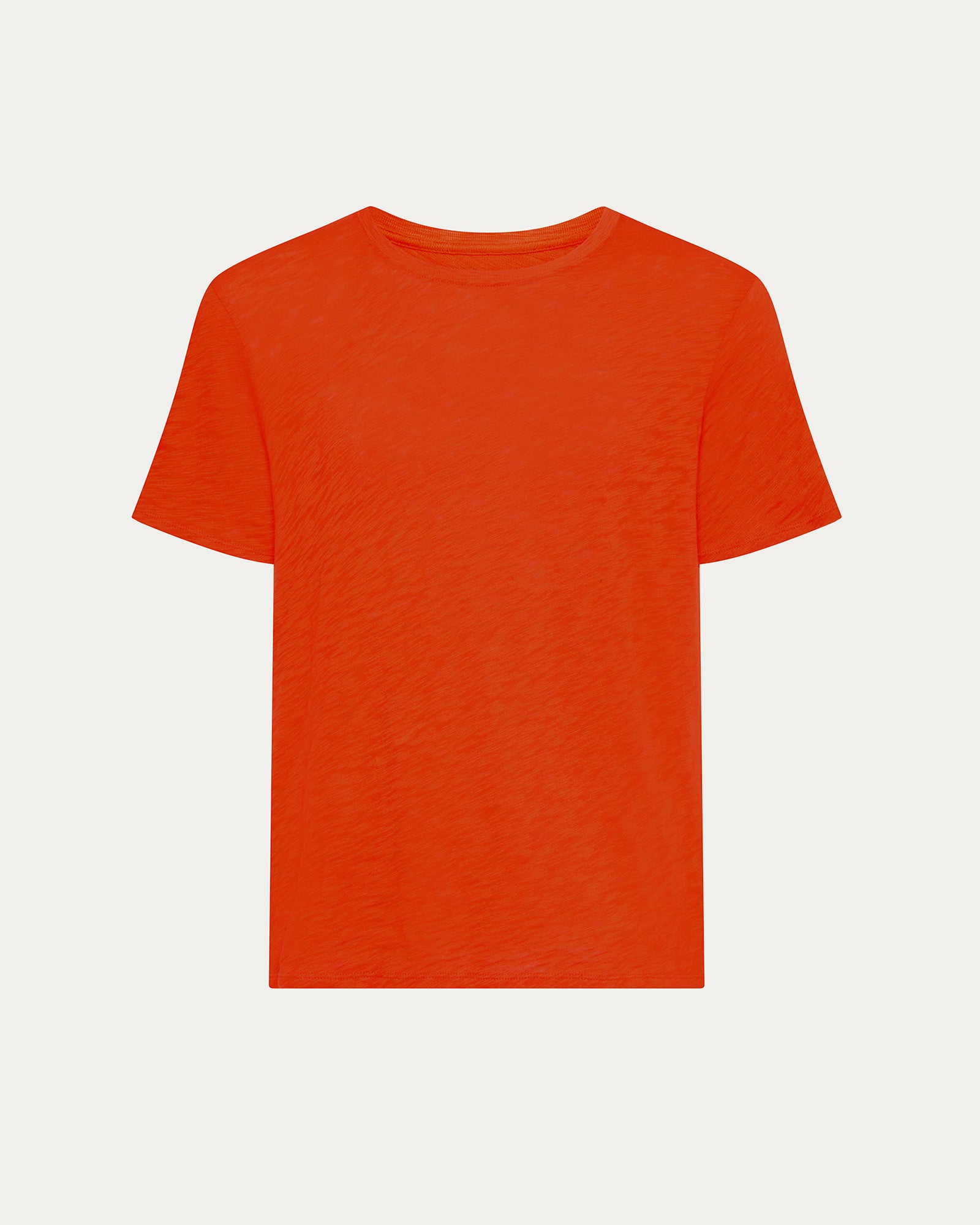 Slub Jersey Crew Neck Tee - Tomato - Image 5