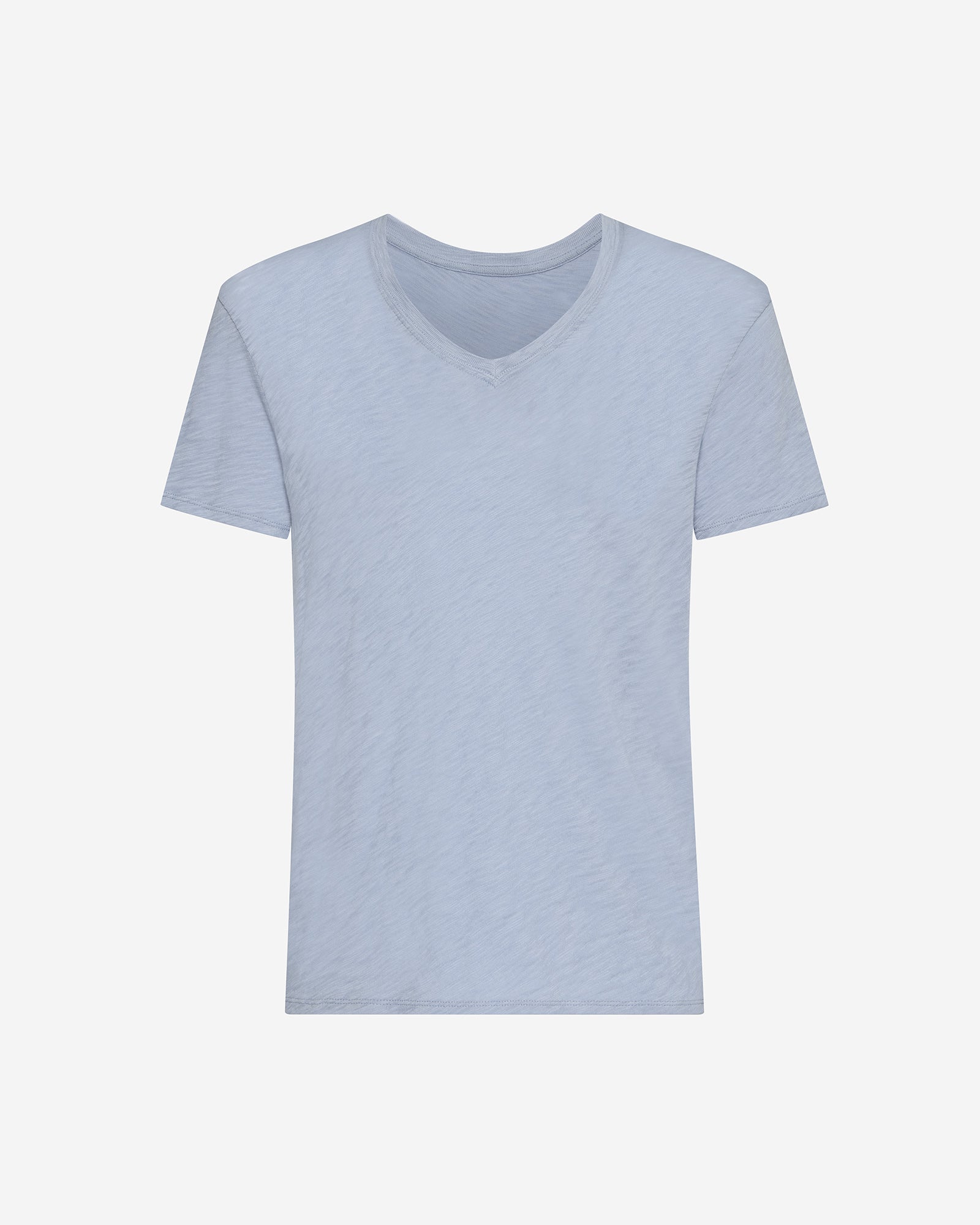 Slub Jersey V-Neck Tee - Cool Water - Image 5