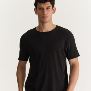 Vintage Jersey Crew Neck Tee - Black