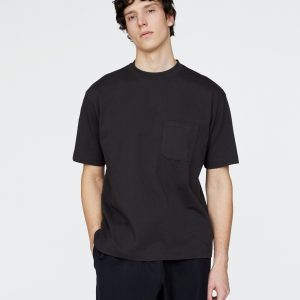Heavyweight Jersey Crew Neck Pocket Tee - Black