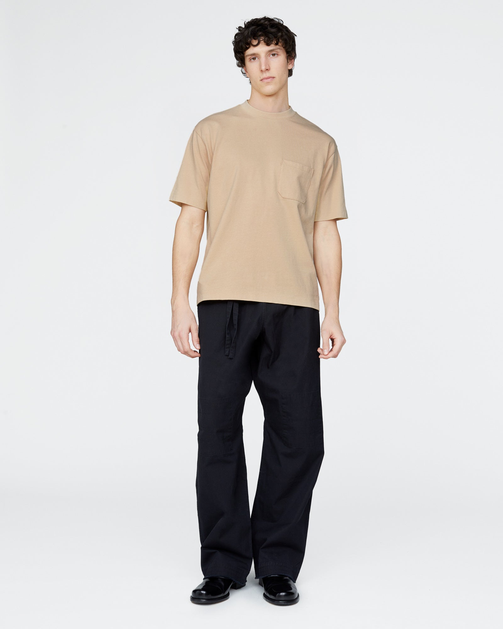 Heavyweight Jersey Crew Neck Pocket Tee - Macadamia - Image 2