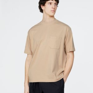 Heavyweight Jersey Crew Neck Pocket Tee - Macadamia
