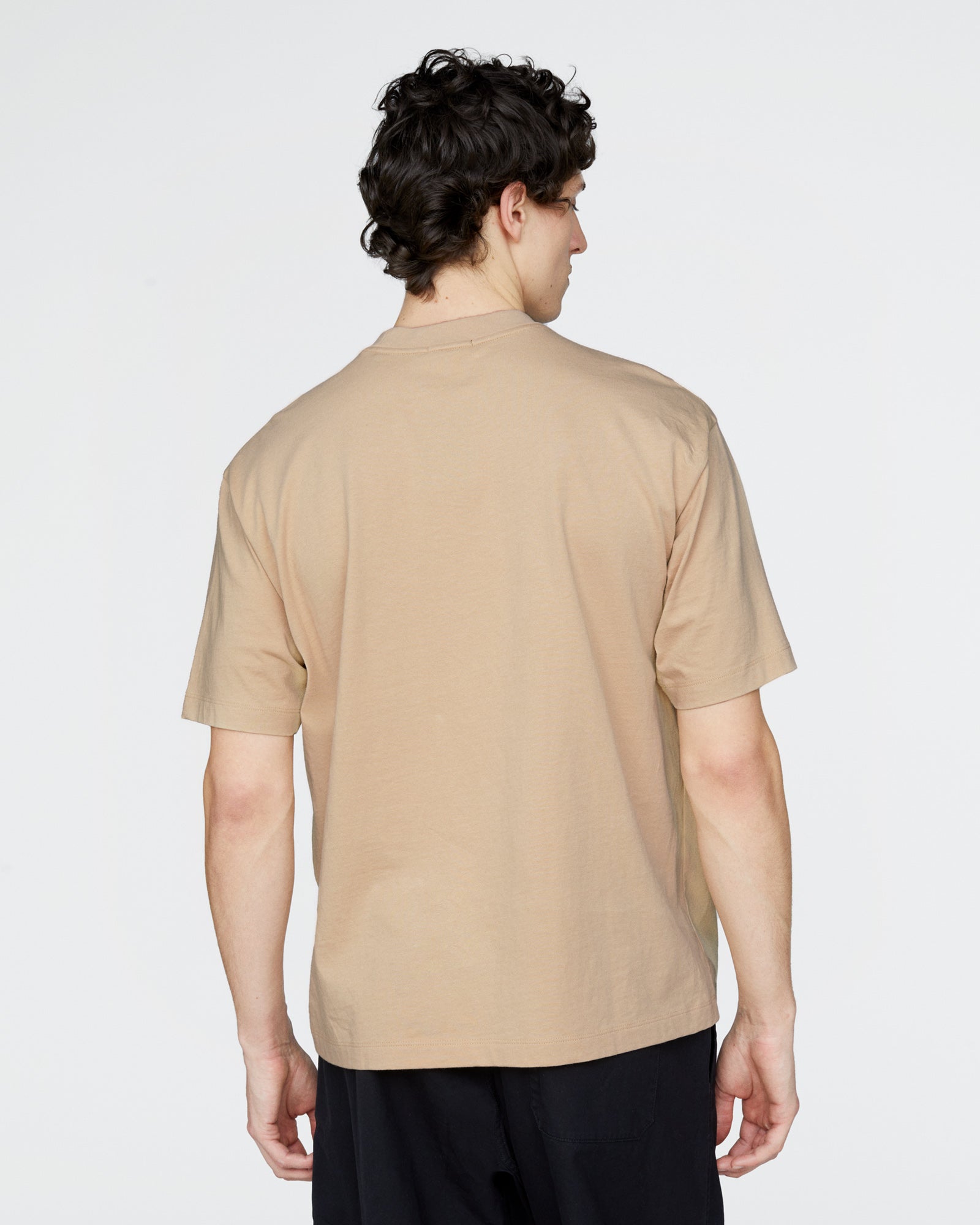 Heavyweight Jersey Crew Neck Pocket Tee - Macadamia - Image 4