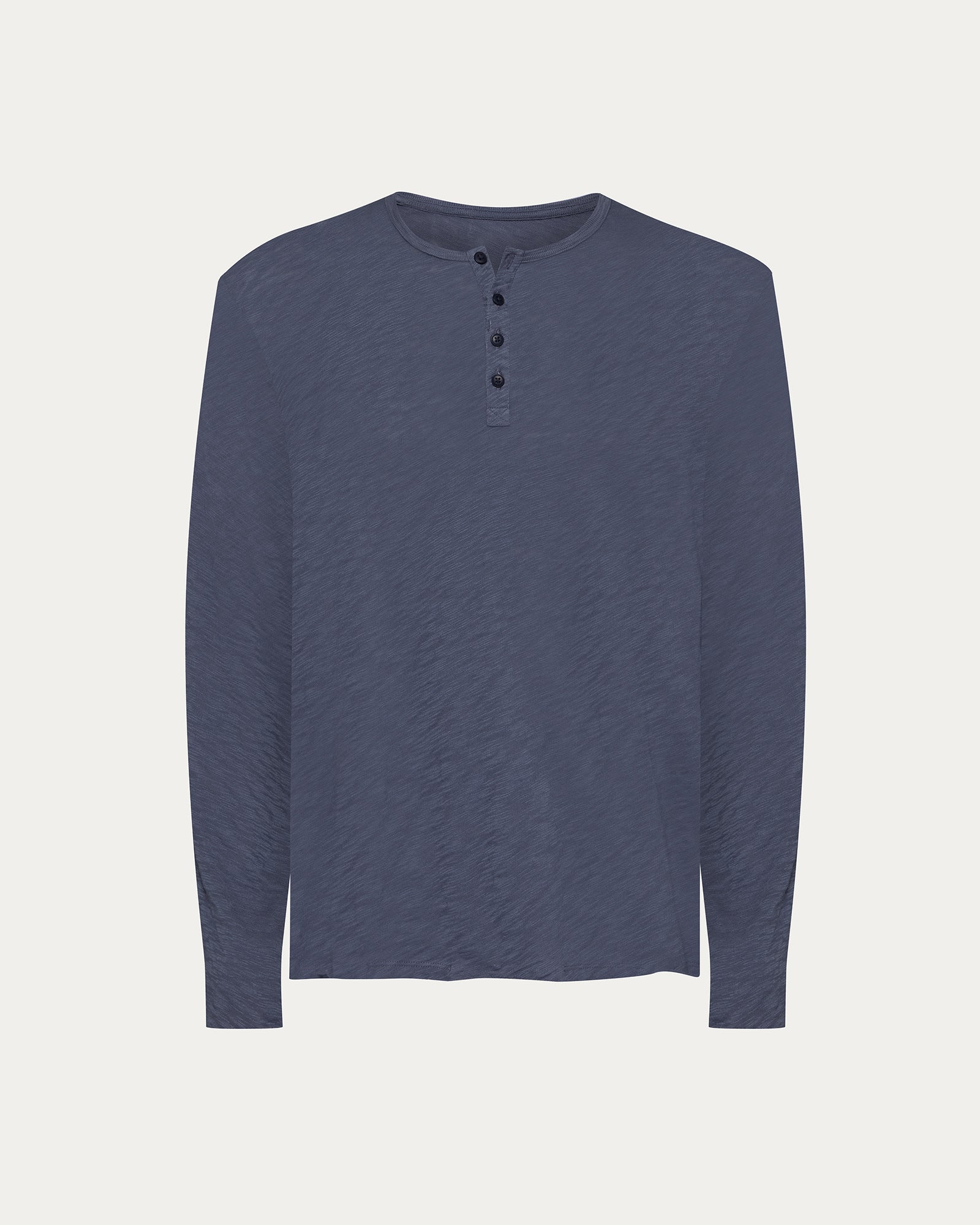 Slub Jersey Destroyed Wash Henley - Dusk Blue - Image 6